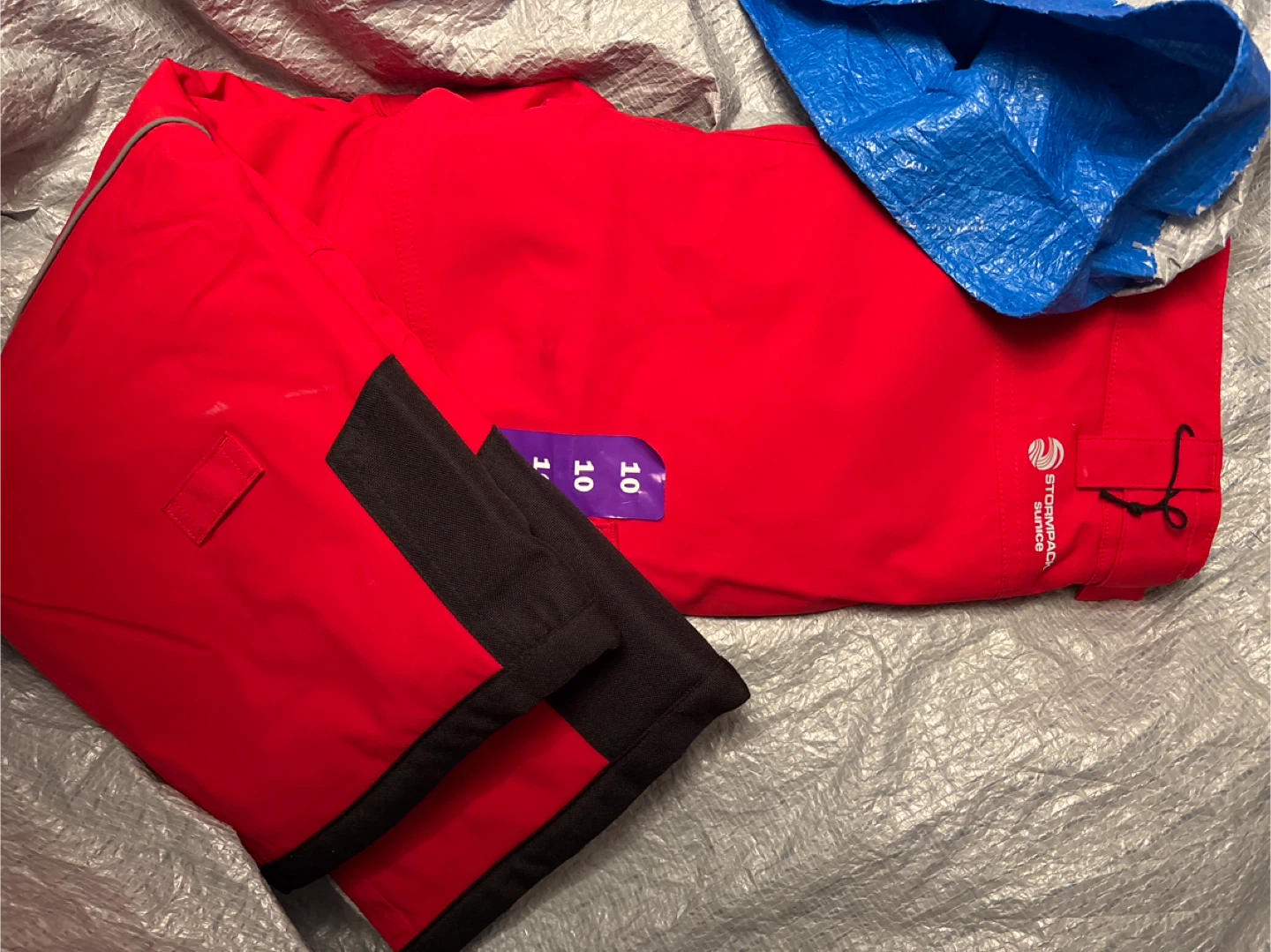 Kid/youth Stormpack Red Ski Pants Size 10
