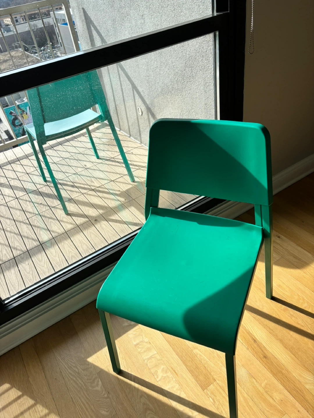 IKEA Green stackable Chairs (Set of 2) - photo 2