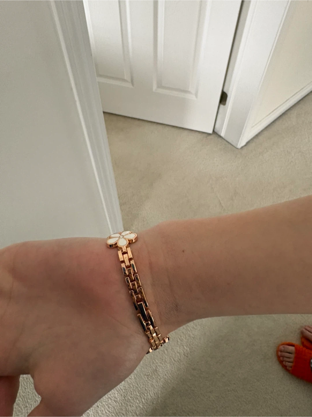Elegant Rose Gold Floral Women’s Watch (No Box) - photo 3