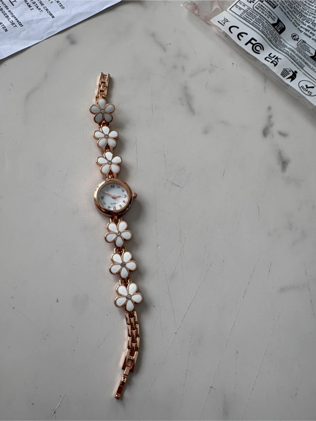 Elegant Rose Gold Floral Women’s Watch (No Box) - photo 4