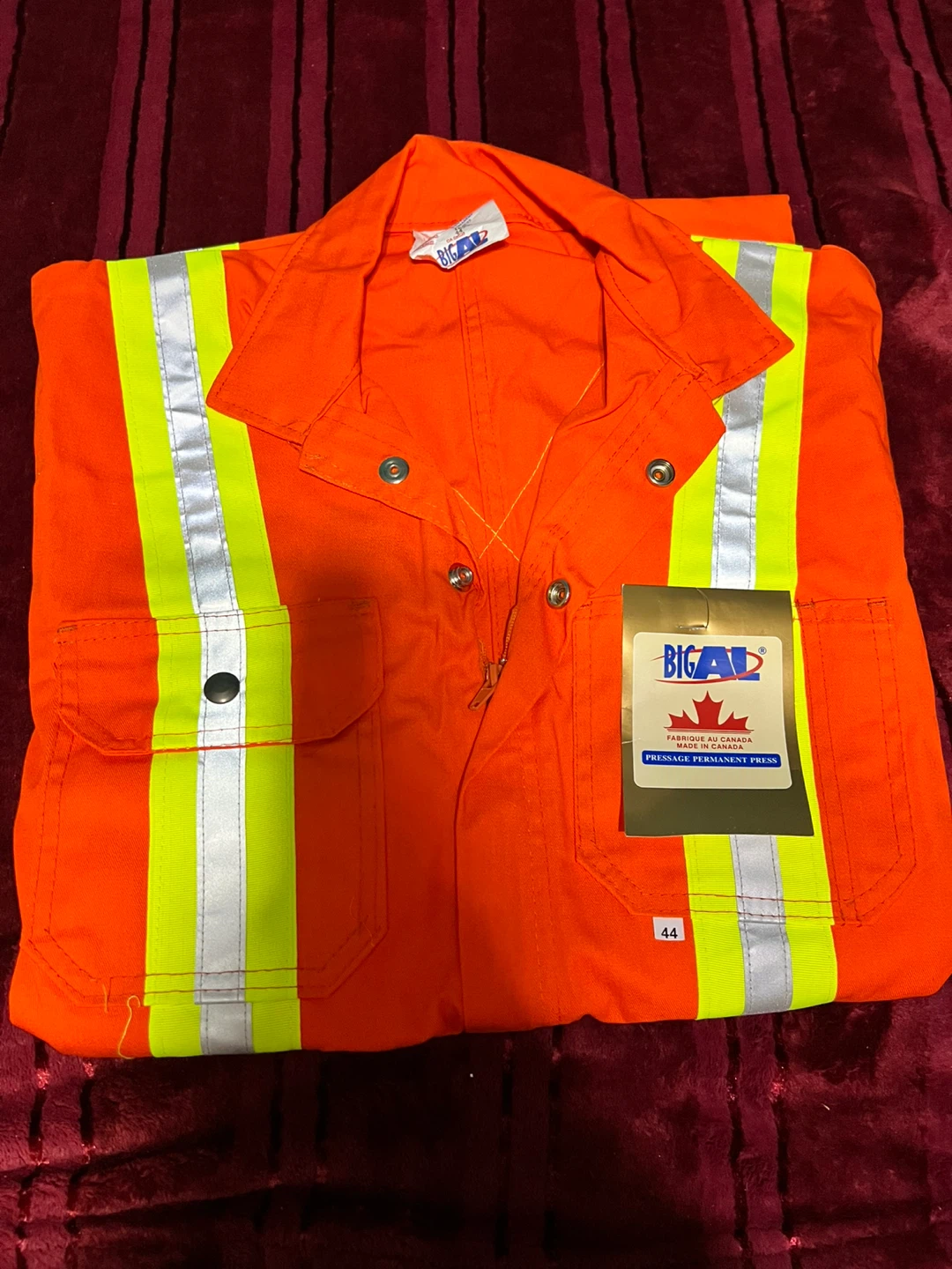 Big AL High-Visibility Work Coveralls - Orange - Size 44