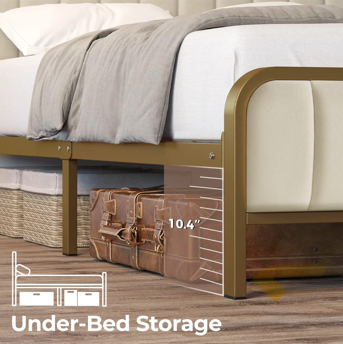 Full Size Bed Frame with LED Light Strip - photo 4