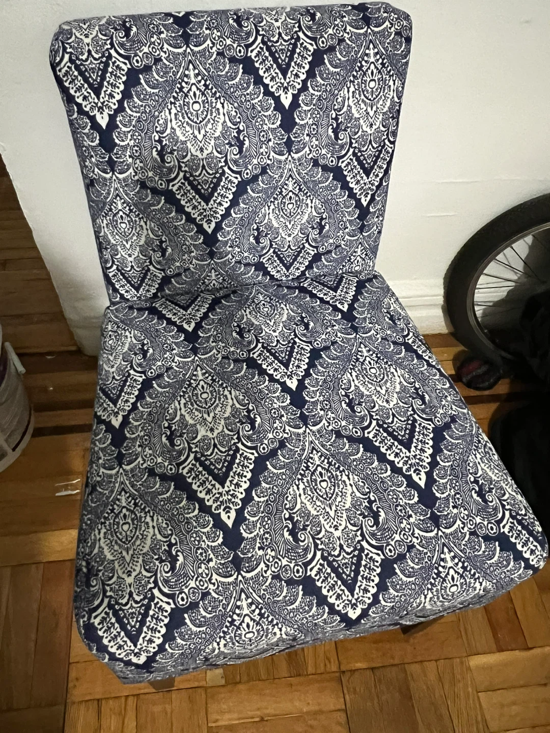 Slipcover for Dining Chair - Blue and White Pattern