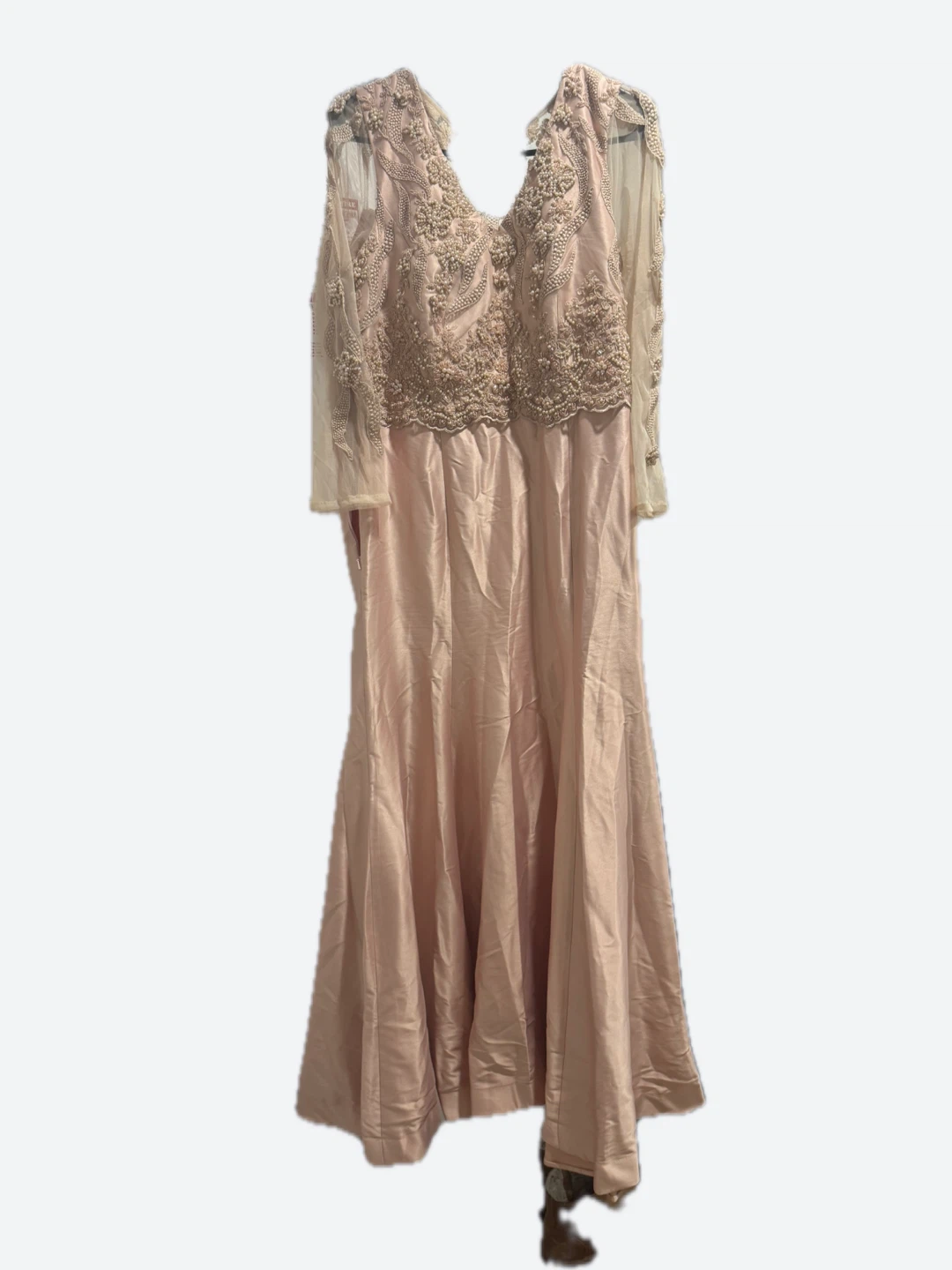 Pink Beaded Maxi Dress