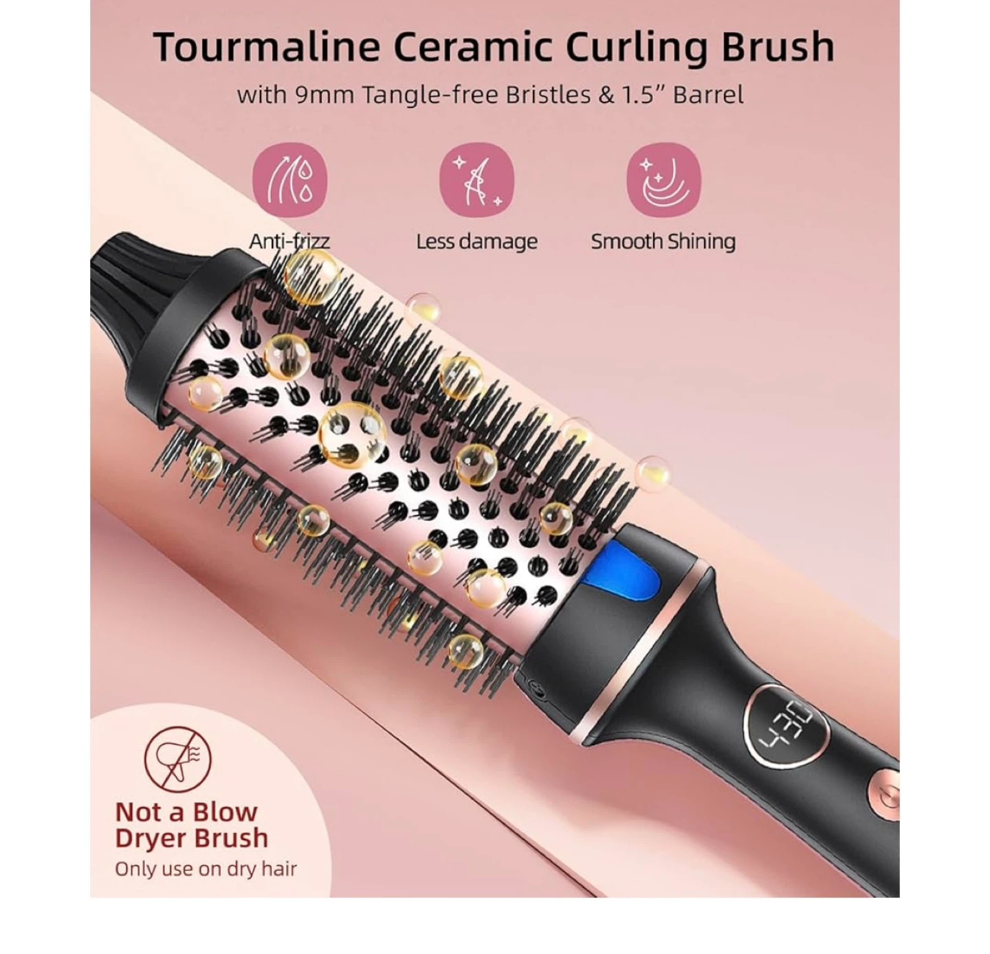 Tourmaline Ceramic Curling thermal Brush - 1.5" Barrel - photo 2
