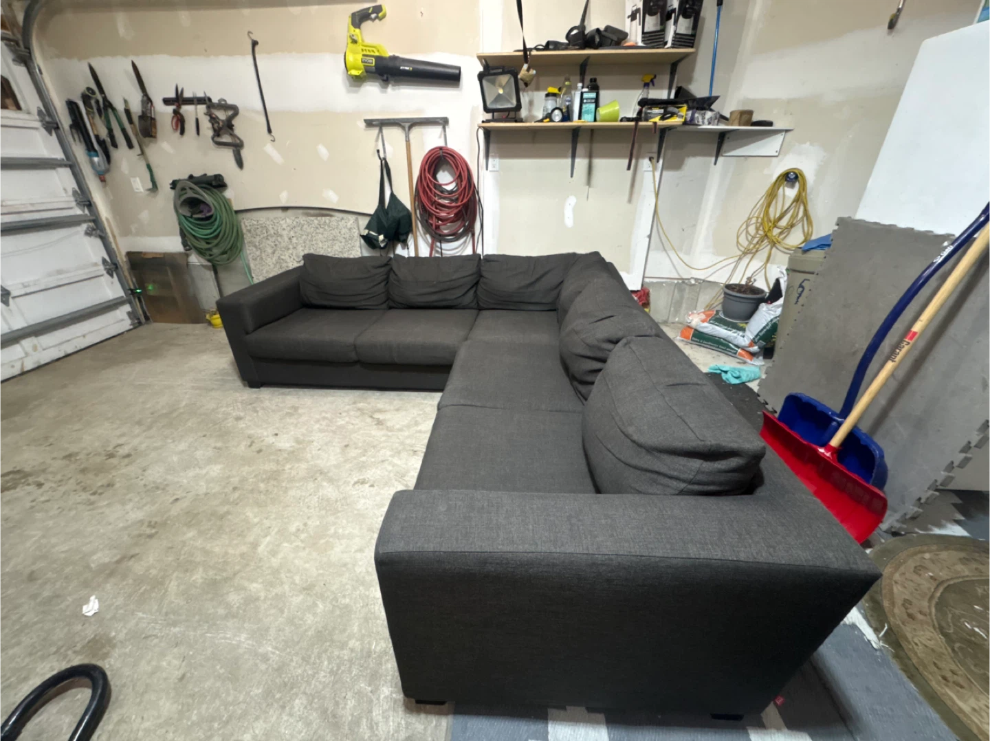 Eq3 Dark Grey Sectional Sofa - Free Delivery | Great Condition - photo 3