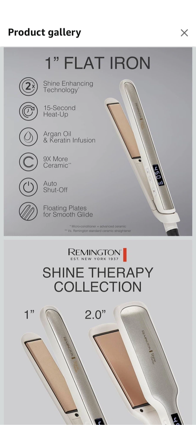 Remington Shine Therapy 1" Flat Iron - photo 4