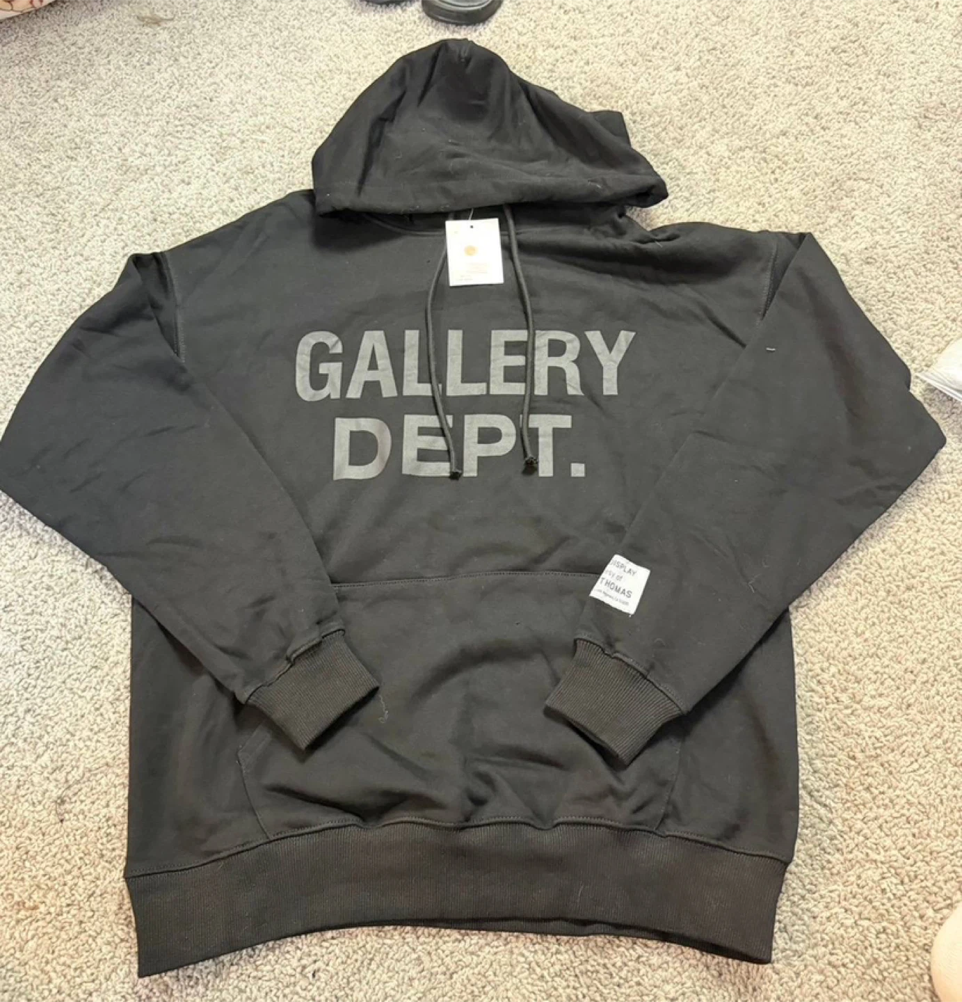 Gallery Dept Black Logo Hoodie - All Sizes