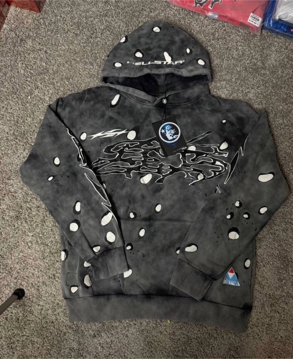 Hellstar Black/Grey Graphic Hoodie - All Sizes