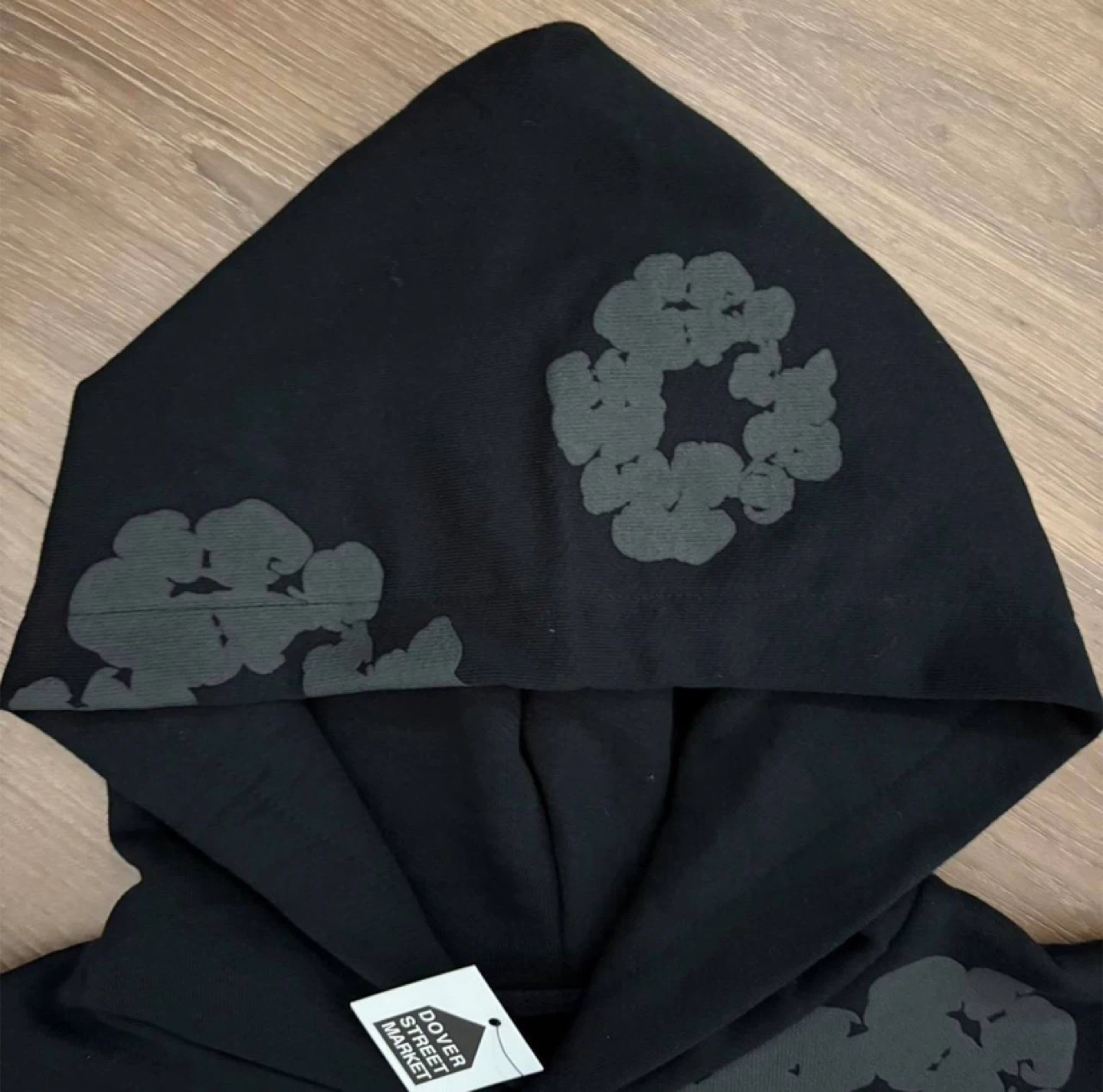 Denim Tears Black Cotton Wreath Hoodie - All Sizes - photo 5