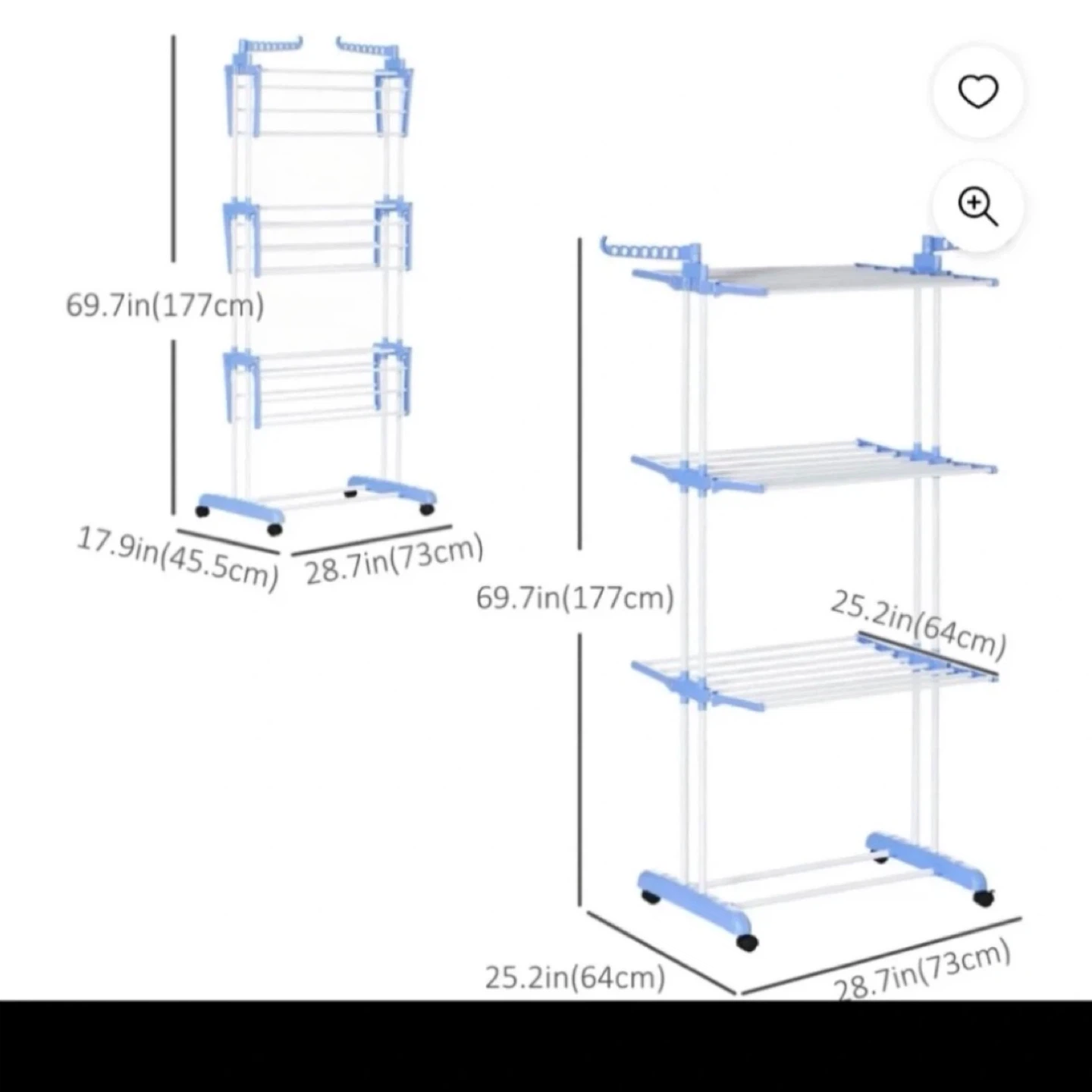 3-Tier Drying Rack with Wheels 🥕 - photo 2
