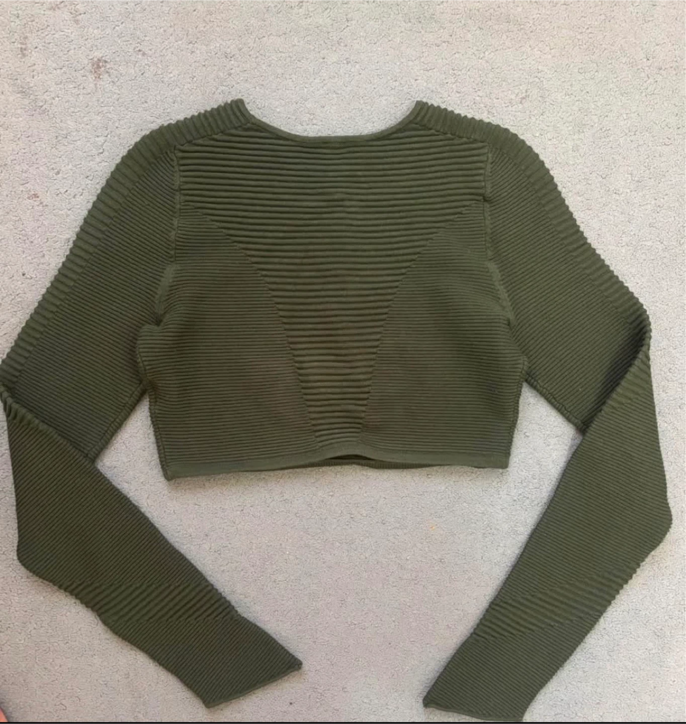 Cropped Long Sleeve Top - S - photo 2
