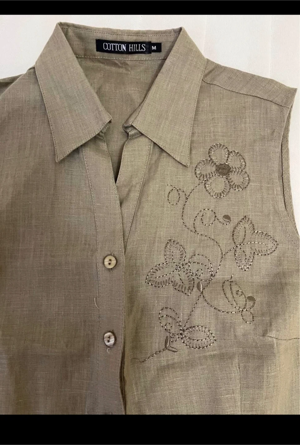 Cotton Hills Khaki Blouse Size - M - photo 2