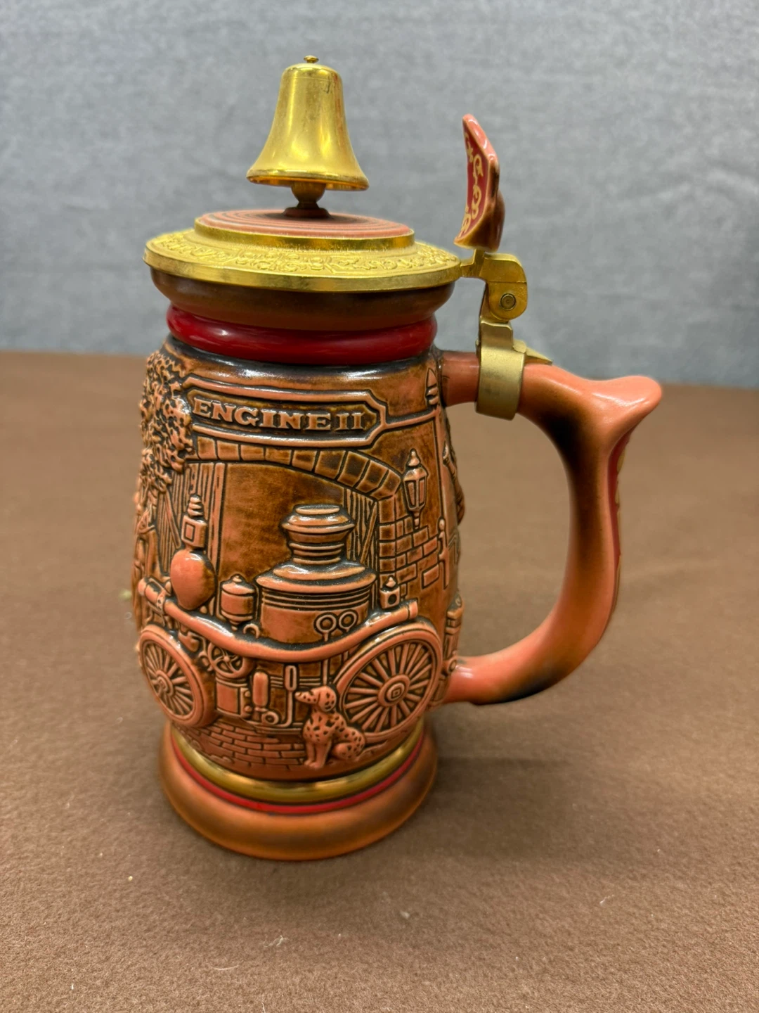Avon Firefighters Stein 1989 With Lid