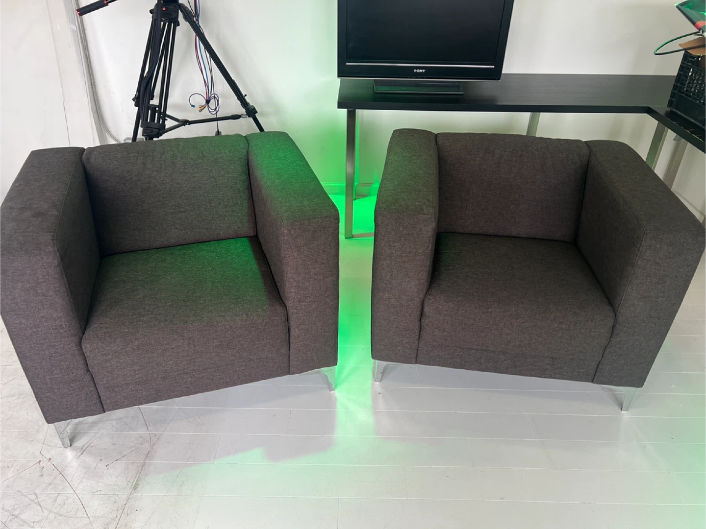 Modern Dark Grey Armchairs (Set of 2) - photo 2