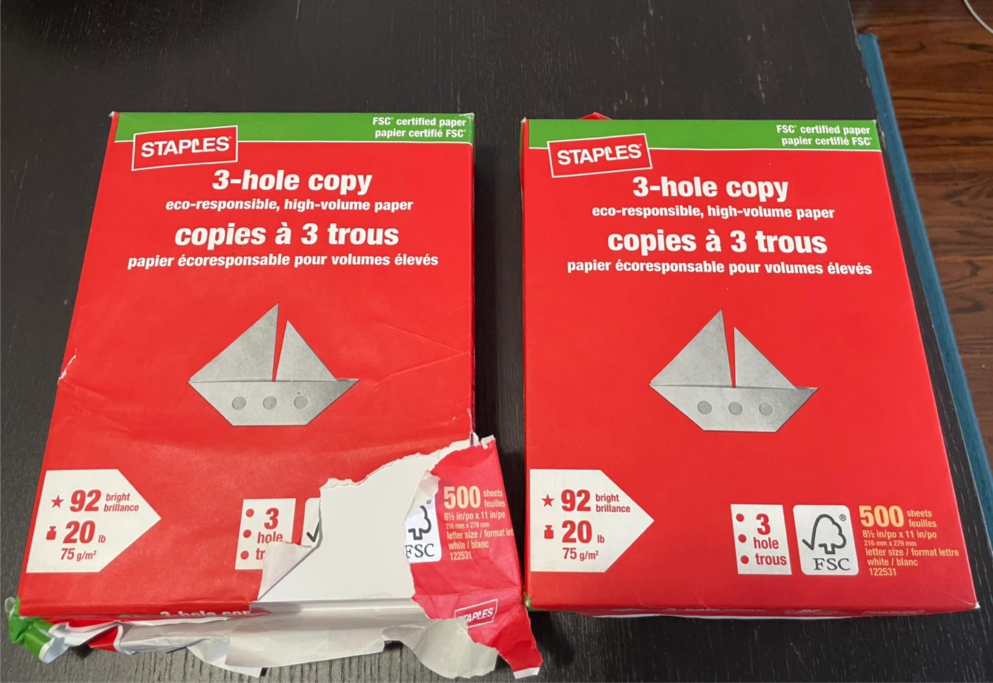 Staples 3-Hole Punched Copy Paper - 500 sheets (8½” x 11”)