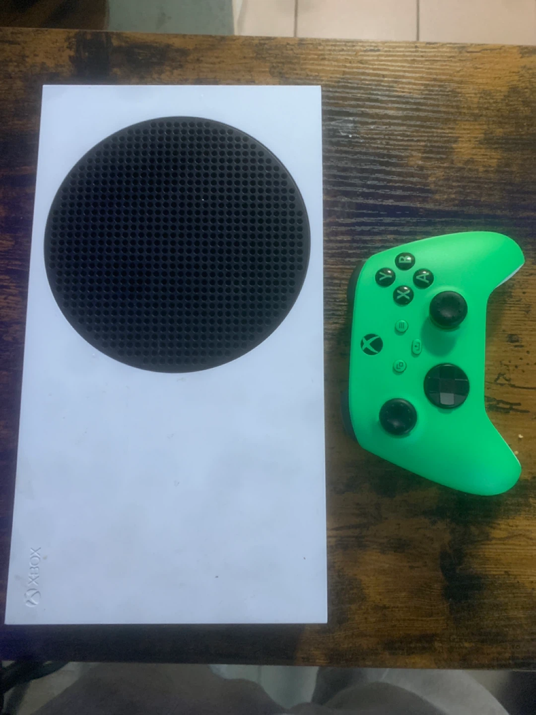 Xbox Series S Console with Green Controller