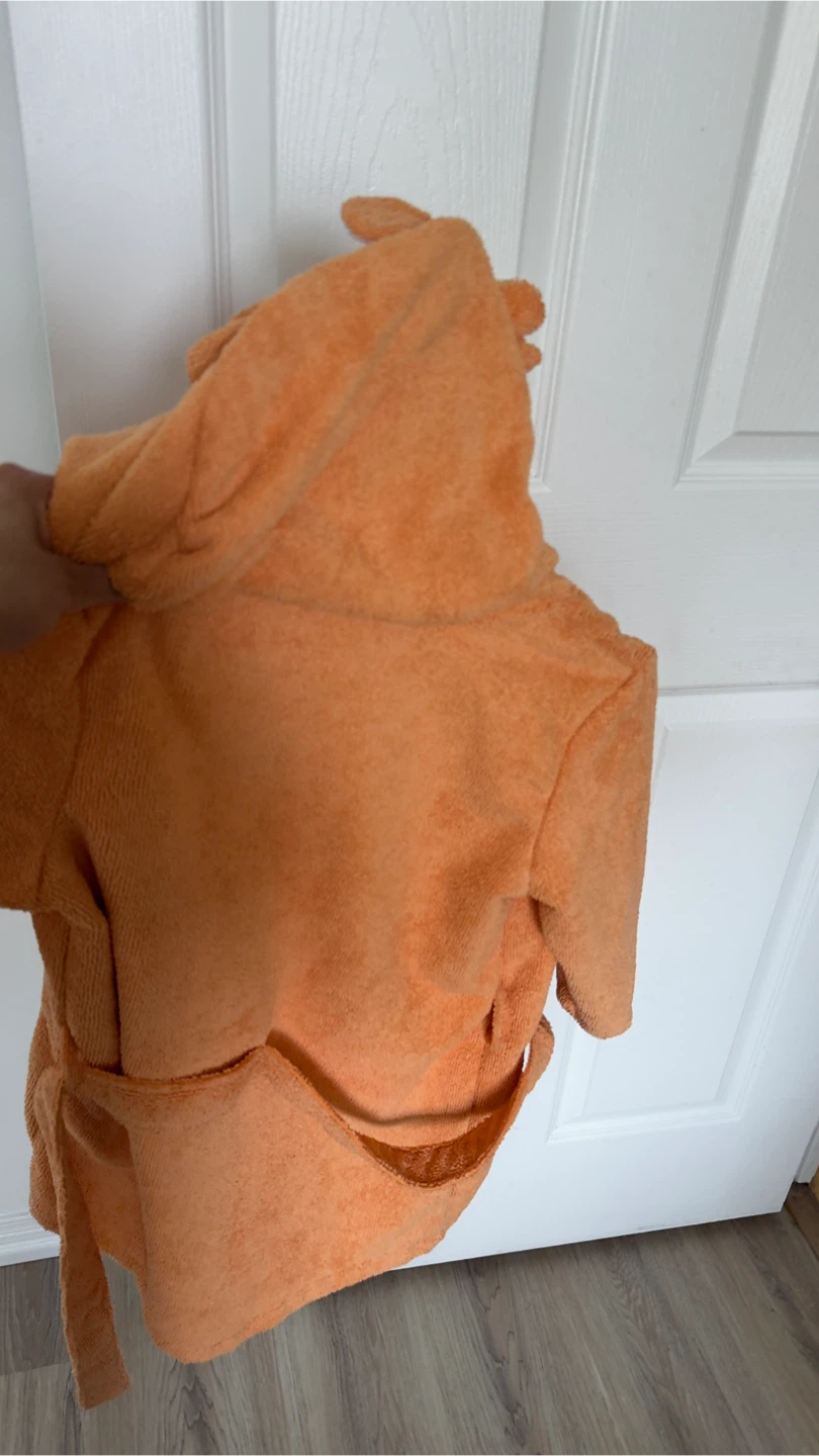 Kids Orange Frog Hooded Robe - photo 3