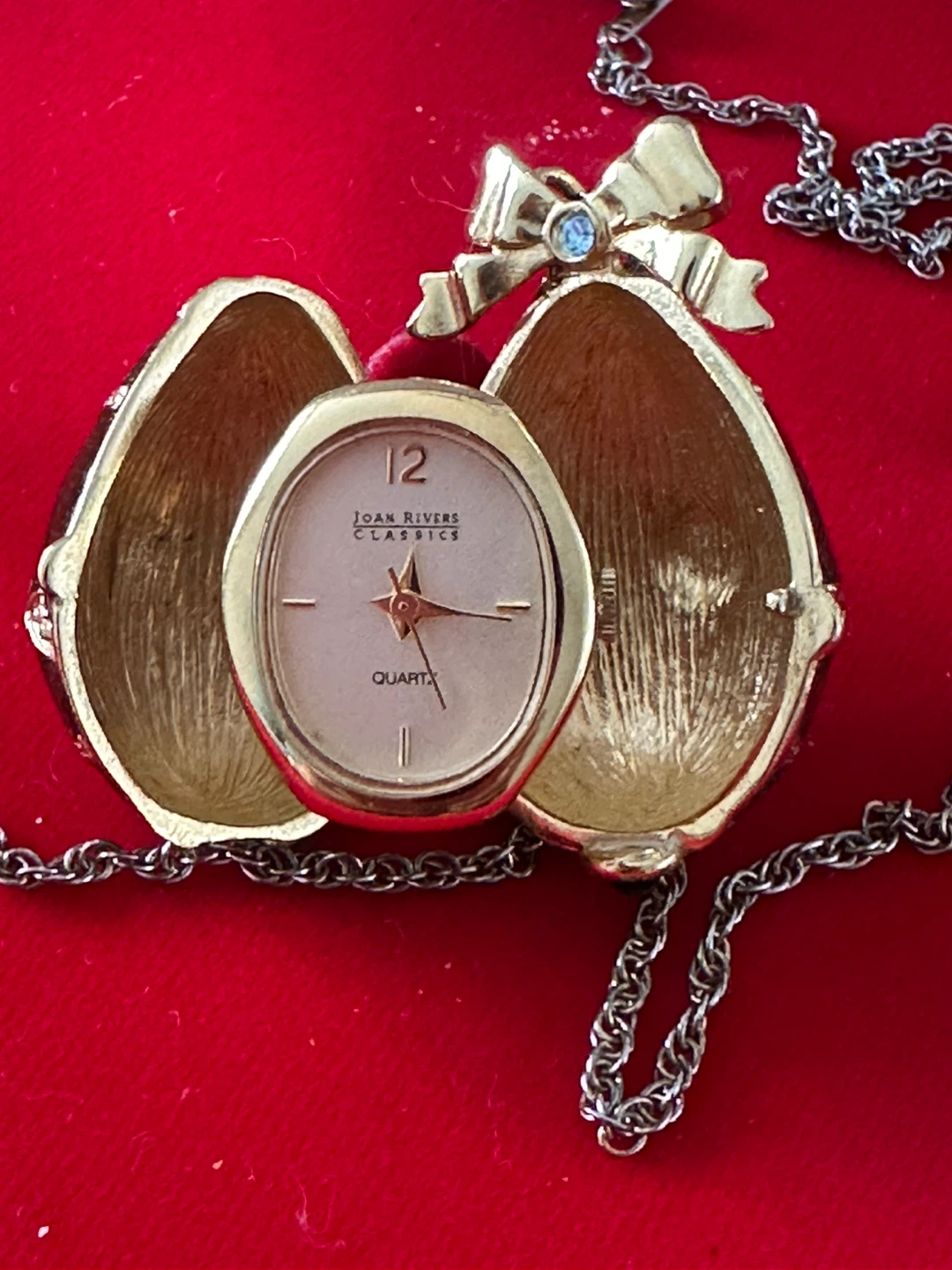 Joan Rivers Classics Egg Locket Watch Necklace - photo 2