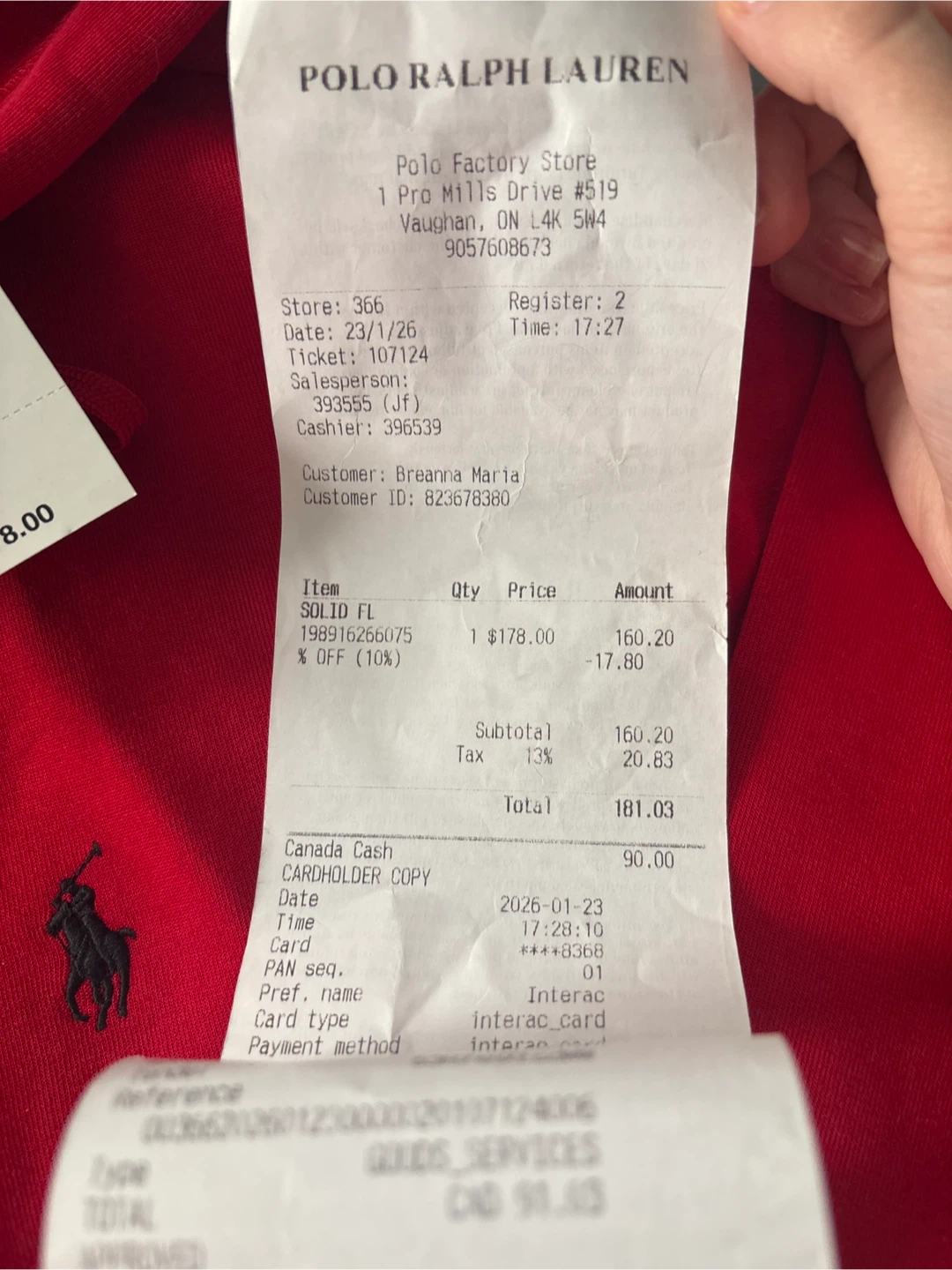 Polo Ralph Lauren Red Zip-Up Hoodie - photo 2