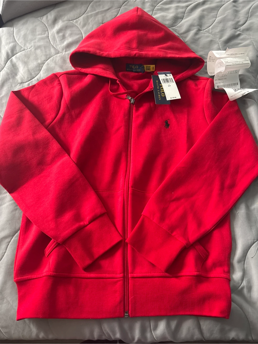 Polo Ralph Lauren Red Zip-Up Hoodie