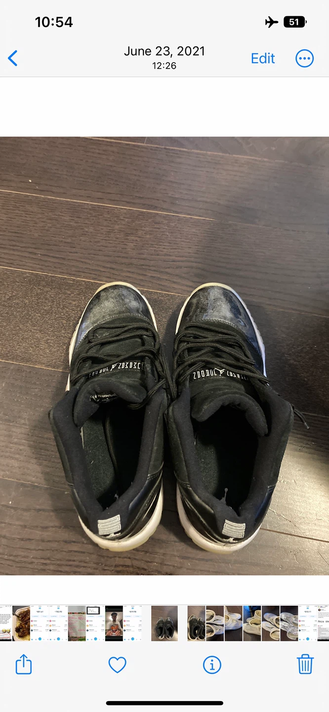 Air Jordan 11 Retro Black and White Sneakers - photo 2