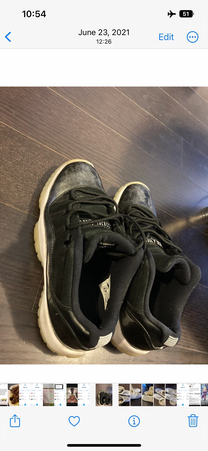 Air Jordan 11 Retro Black and White Sneakers - photo 3