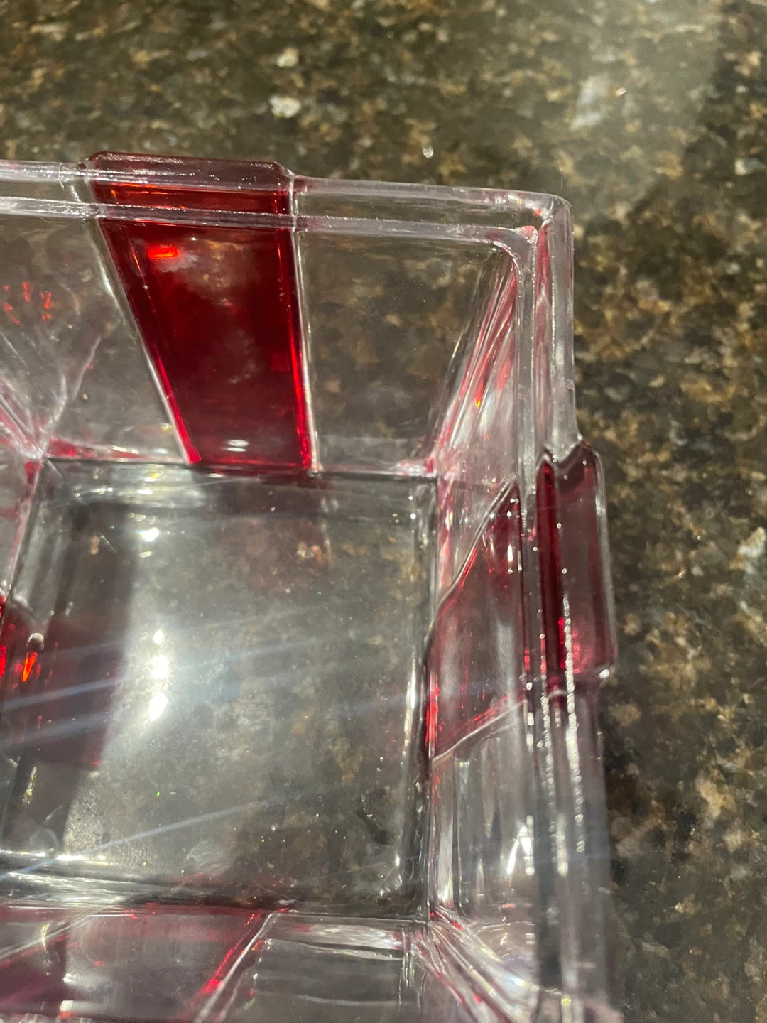 Clear Glass Present Box with Red Ribbon Accent - photo 4
