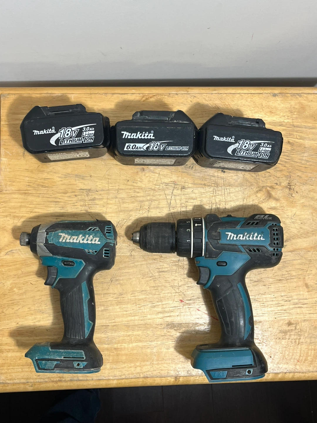 Makita Cordless Drills with 3 Batteries