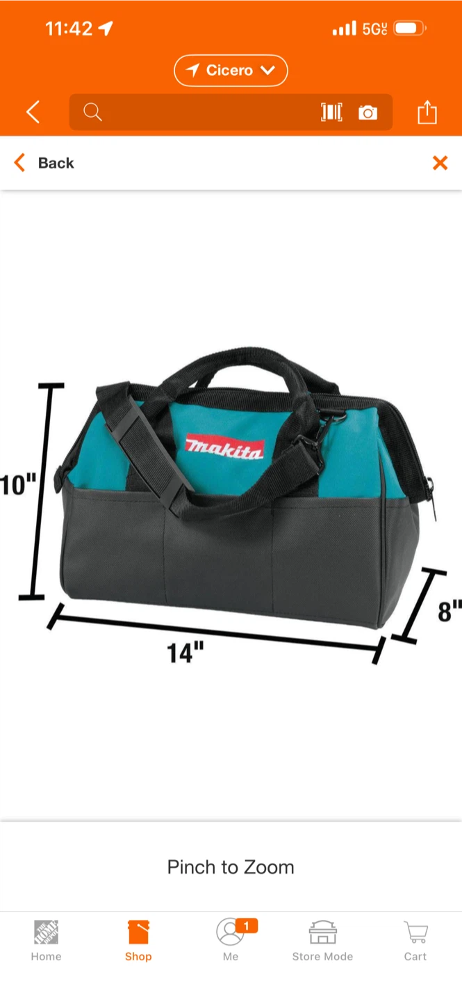 Makita 14-inch Contractor Tool Bag - photo 5
