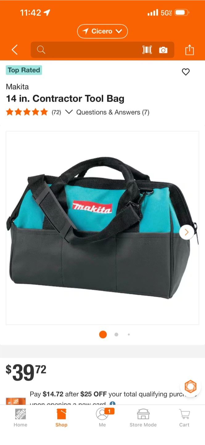 Makita 14-inch Contractor Tool Bag - photo 4