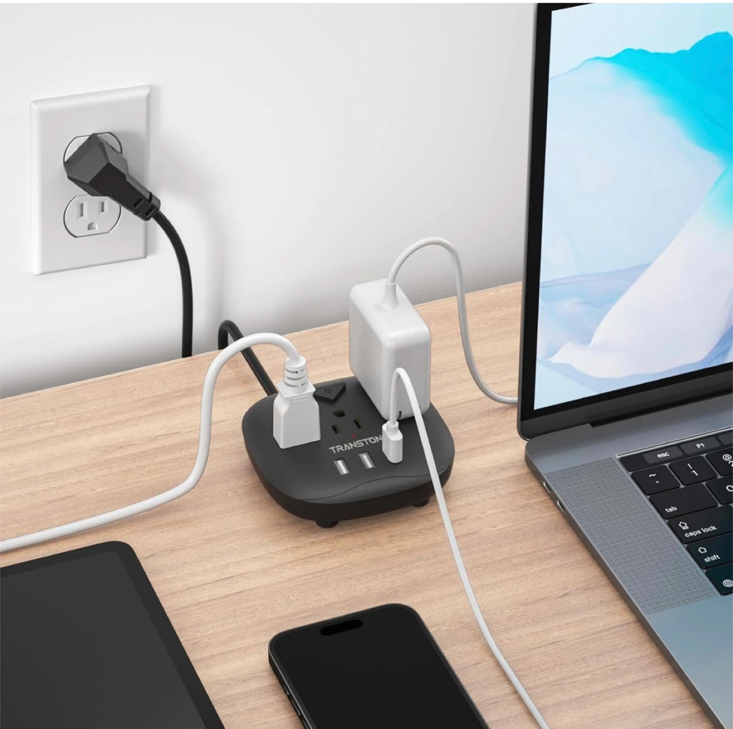 TRANSTON Power Strip with 3 AC Outlets and 3 USB Ports - photo 5