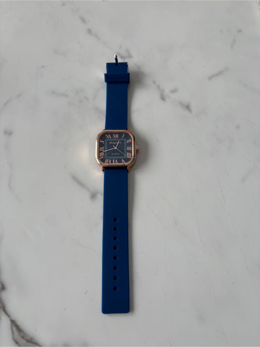Navy Blue Strap Rose Gold Case Quartz Women’s Watch (No Box) - photo 2