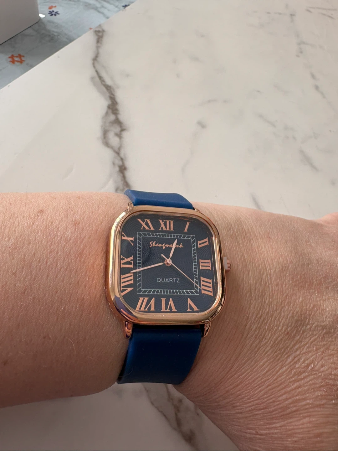 Navy Blue Strap Rose Gold Case Quartz Women’s Watch (No Box) - photo 4
