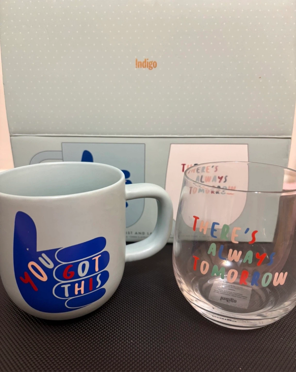 Indigo Mug and Glass Set