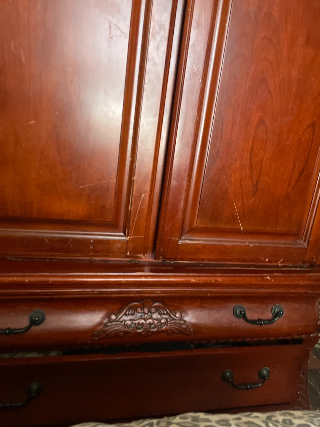 Antique Wood Armoire - photo 2