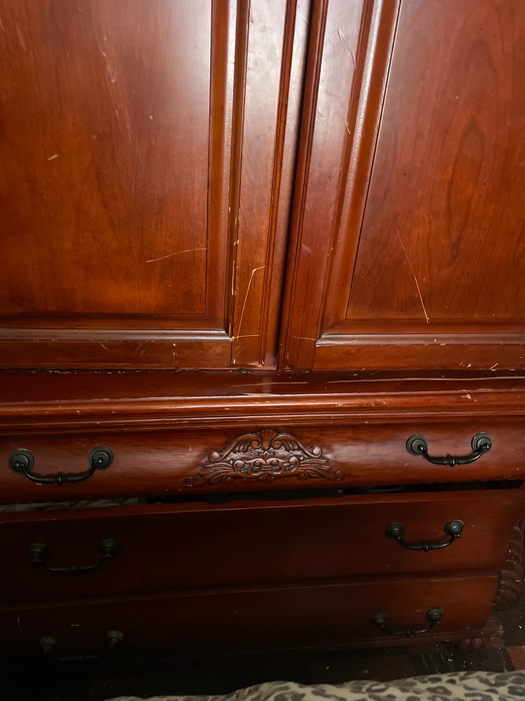 Antique Wood Armoire - photo 3