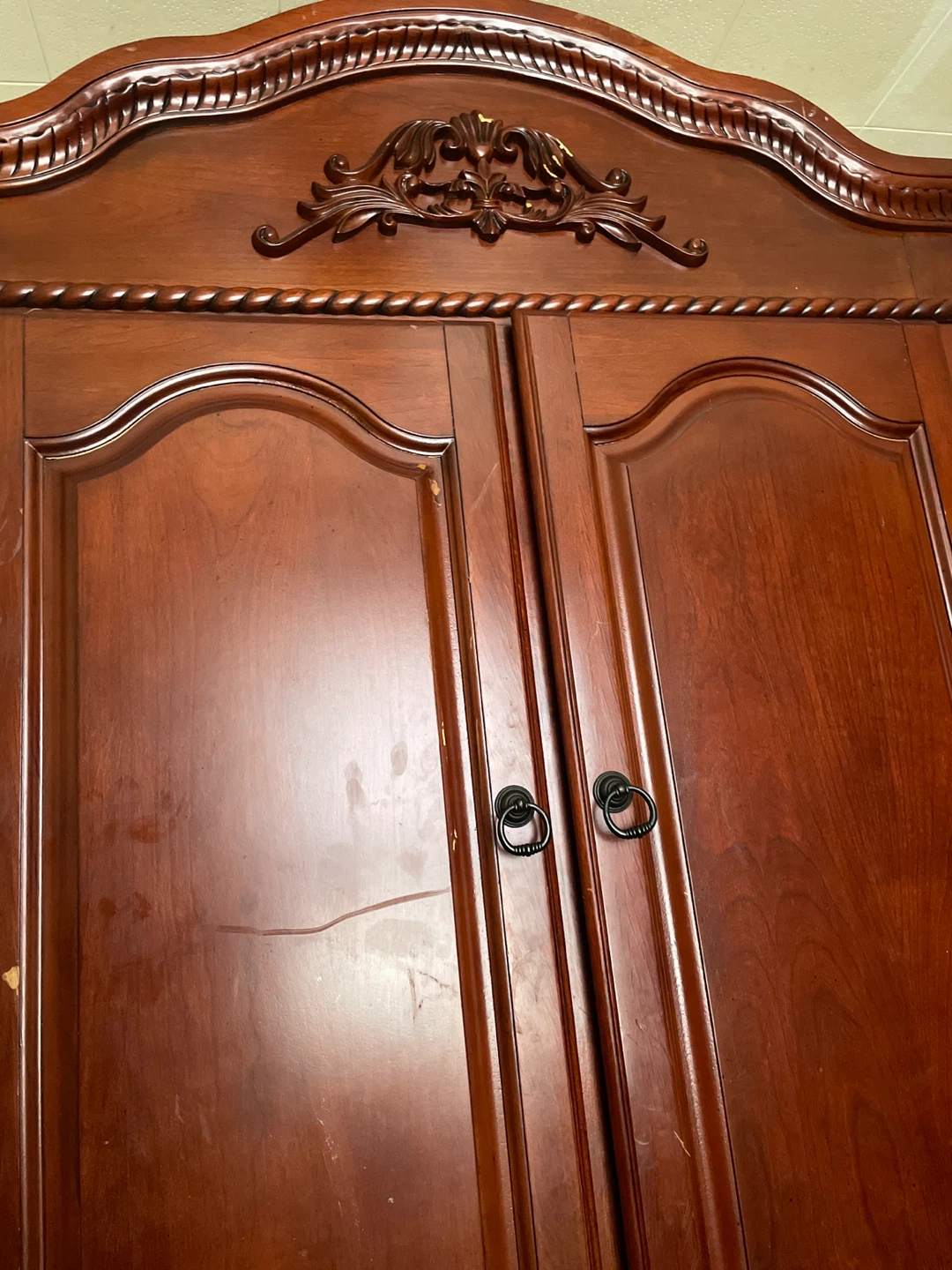 Antique Wood Armoire - photo 4