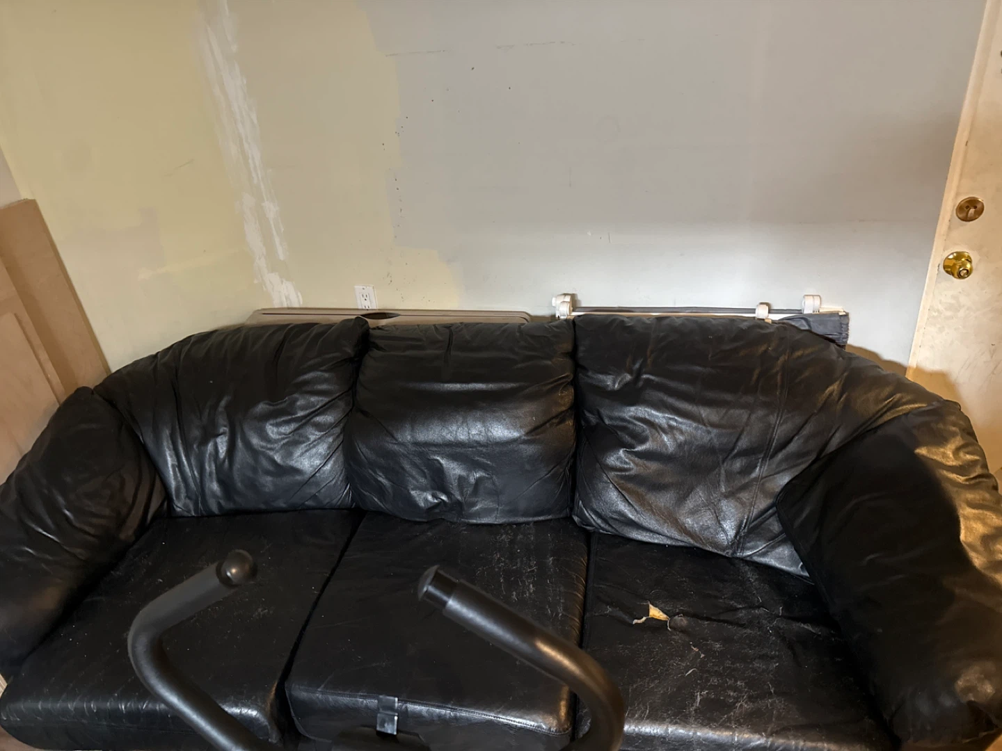 Black Leather Sofa