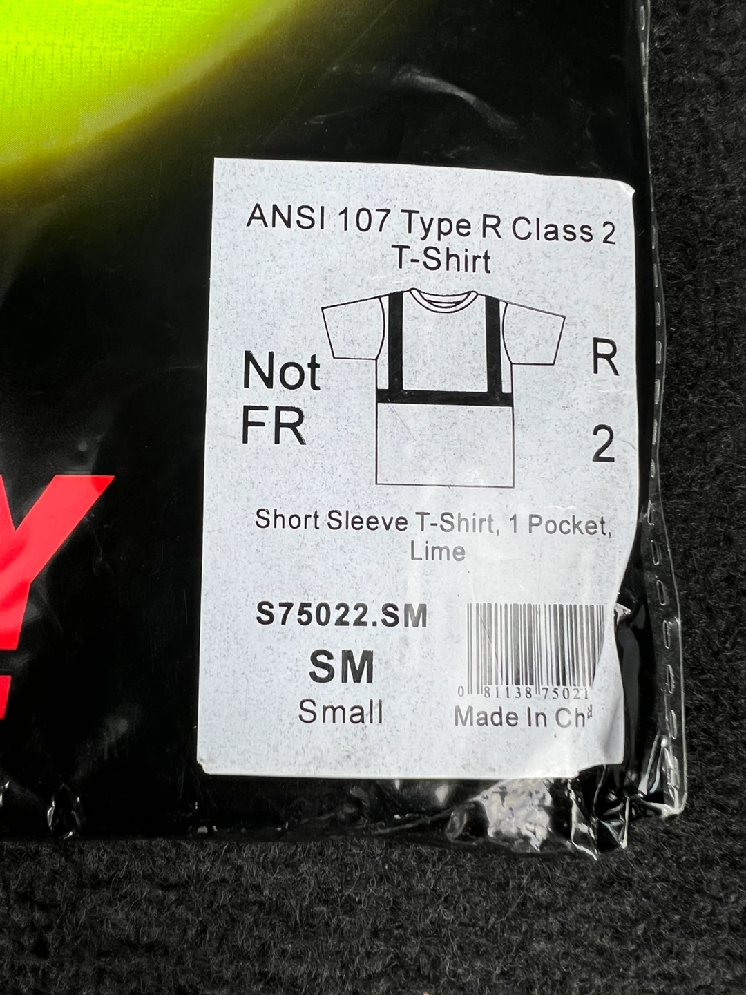 2 Job Sight ANSI 107 Type R Class 2 Safety T-Shirt - Small, Lime - photo 3
