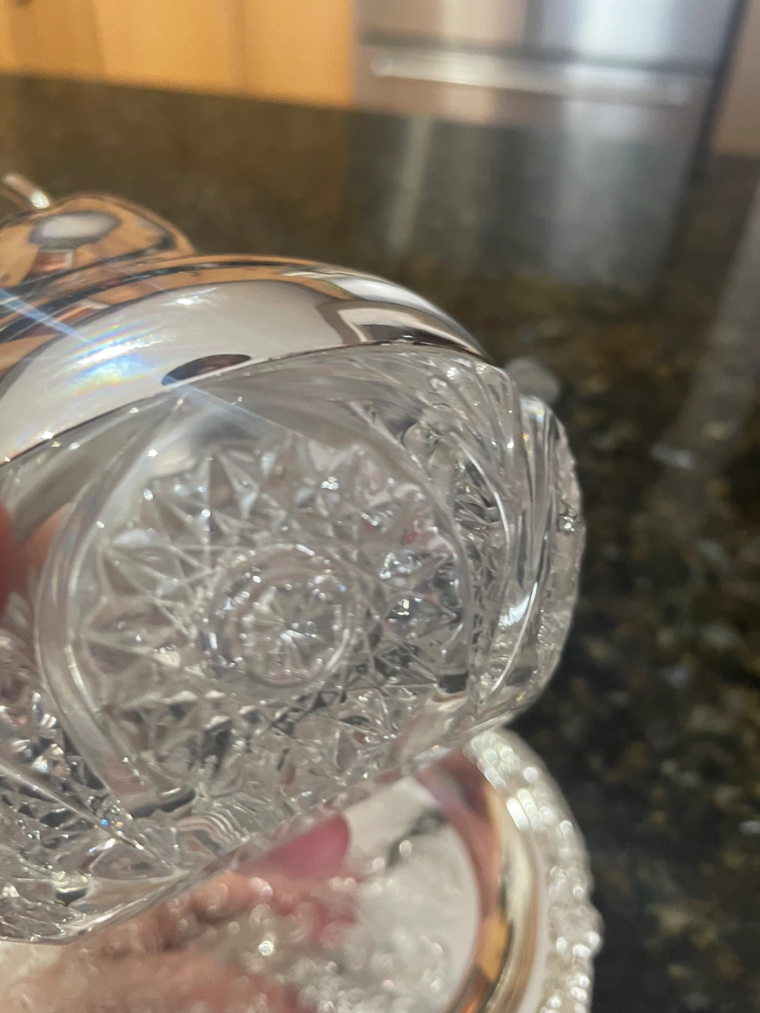 Crystal and Silver Tone Condiment Set - photo 4