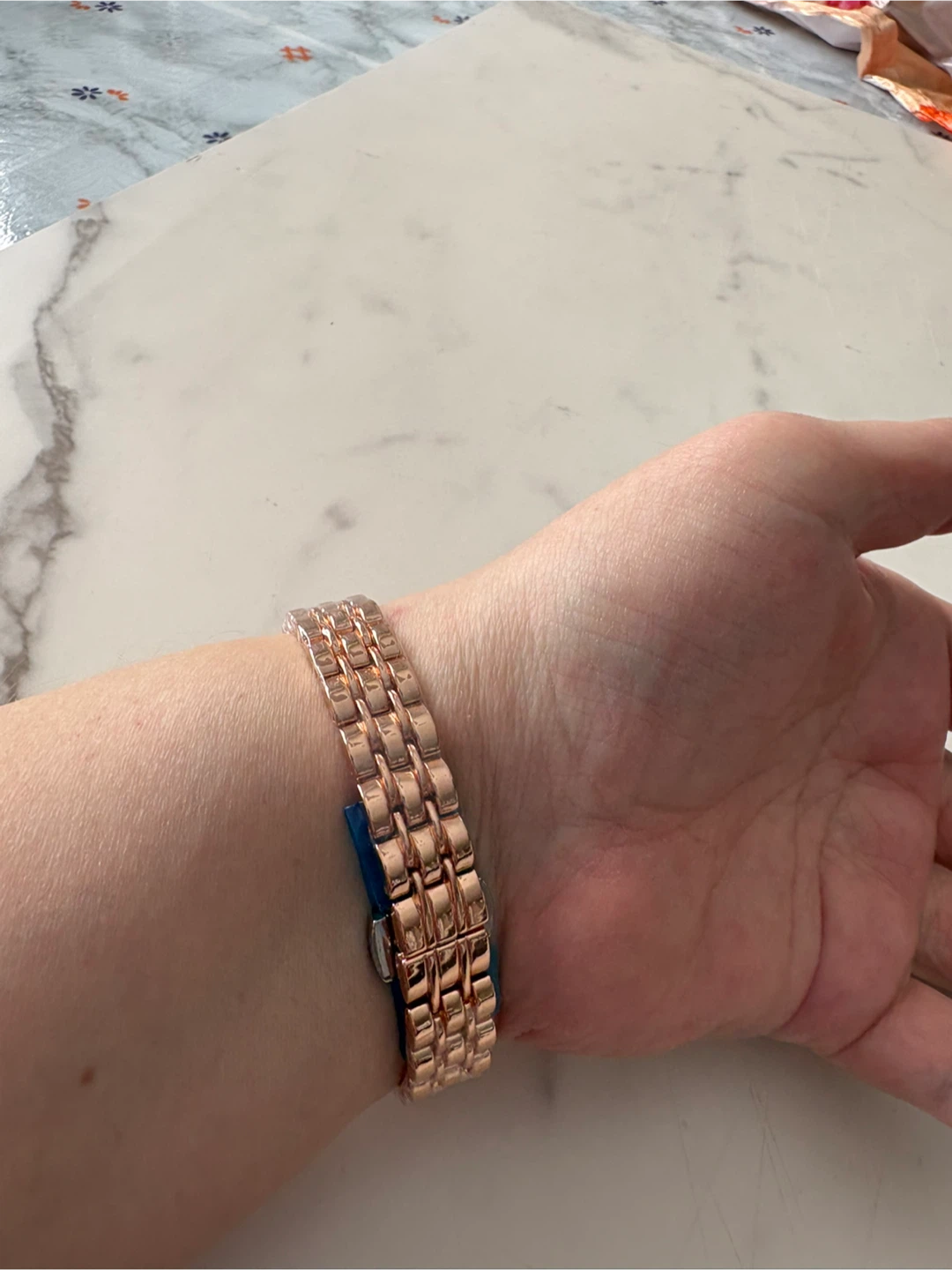 SENO Rose Gold Women’s Watch – Blue Crystal Dial (New, Boxed) - photo 2