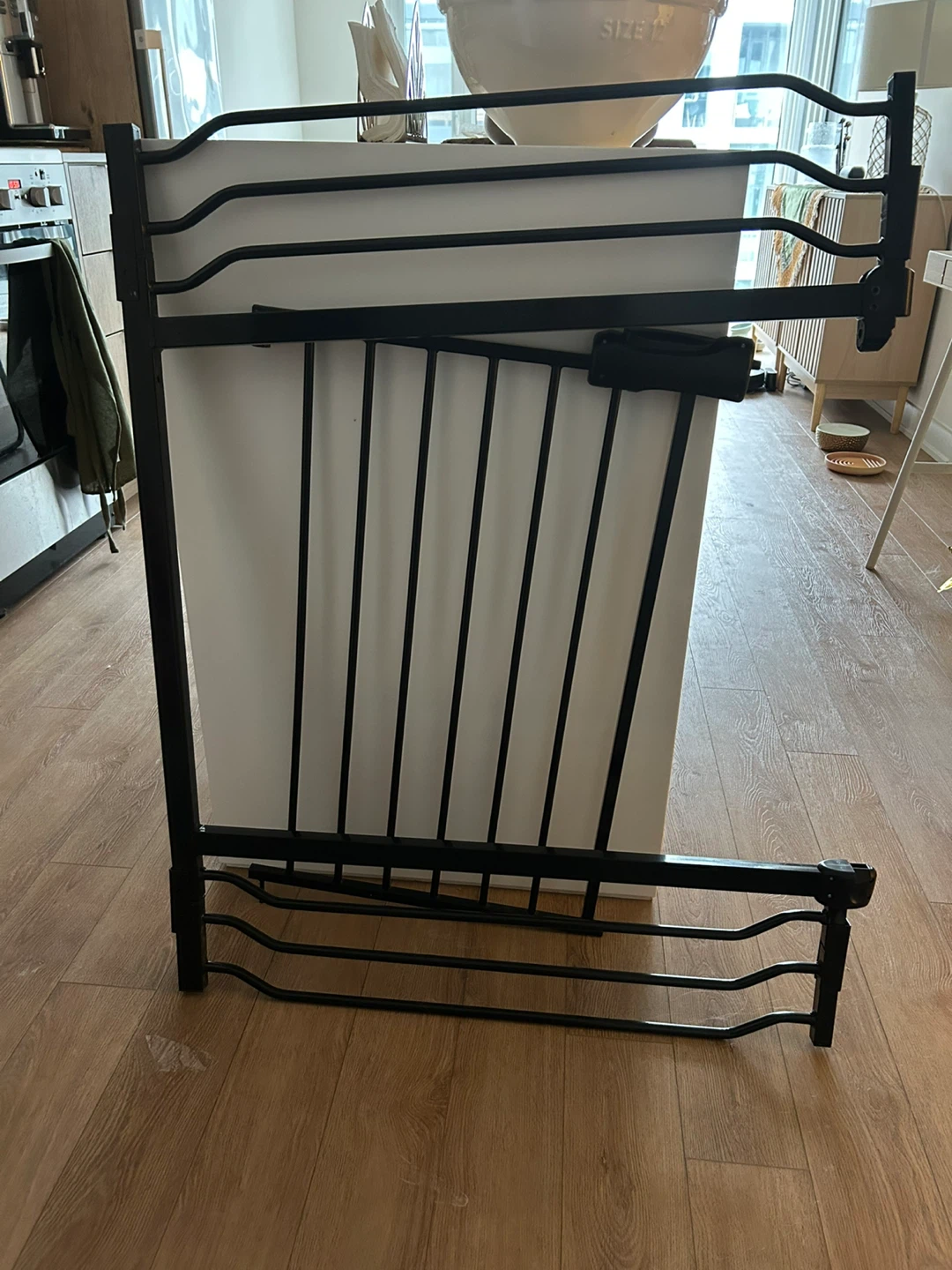 🧡 MUST GO! Black Metal Baby/pet Gate 38.5-43.5 Inch - photo 3