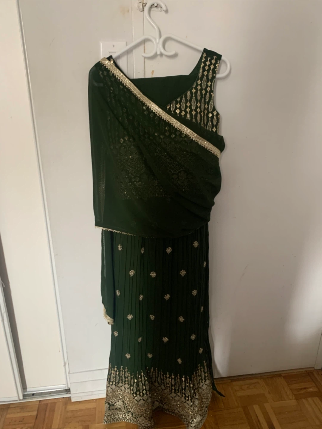 Raja rani Green salwar Kameez Indian Outfit with Jewellery Set - photo 3