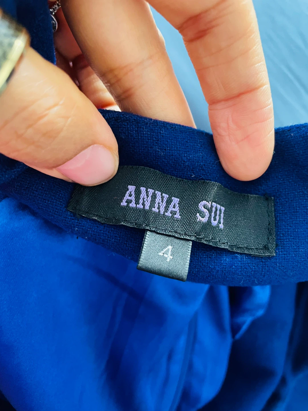Anna Sui Blue Dress Size 4 - photo 2