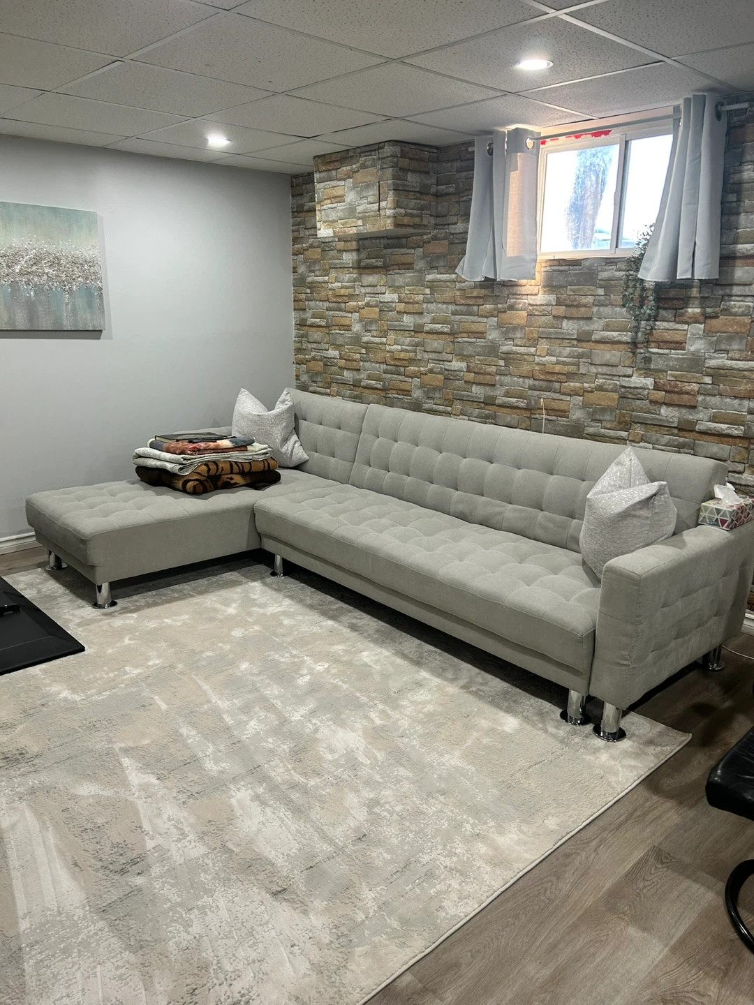 Grey Modular Sofa AND 6 pillows! - photo 2