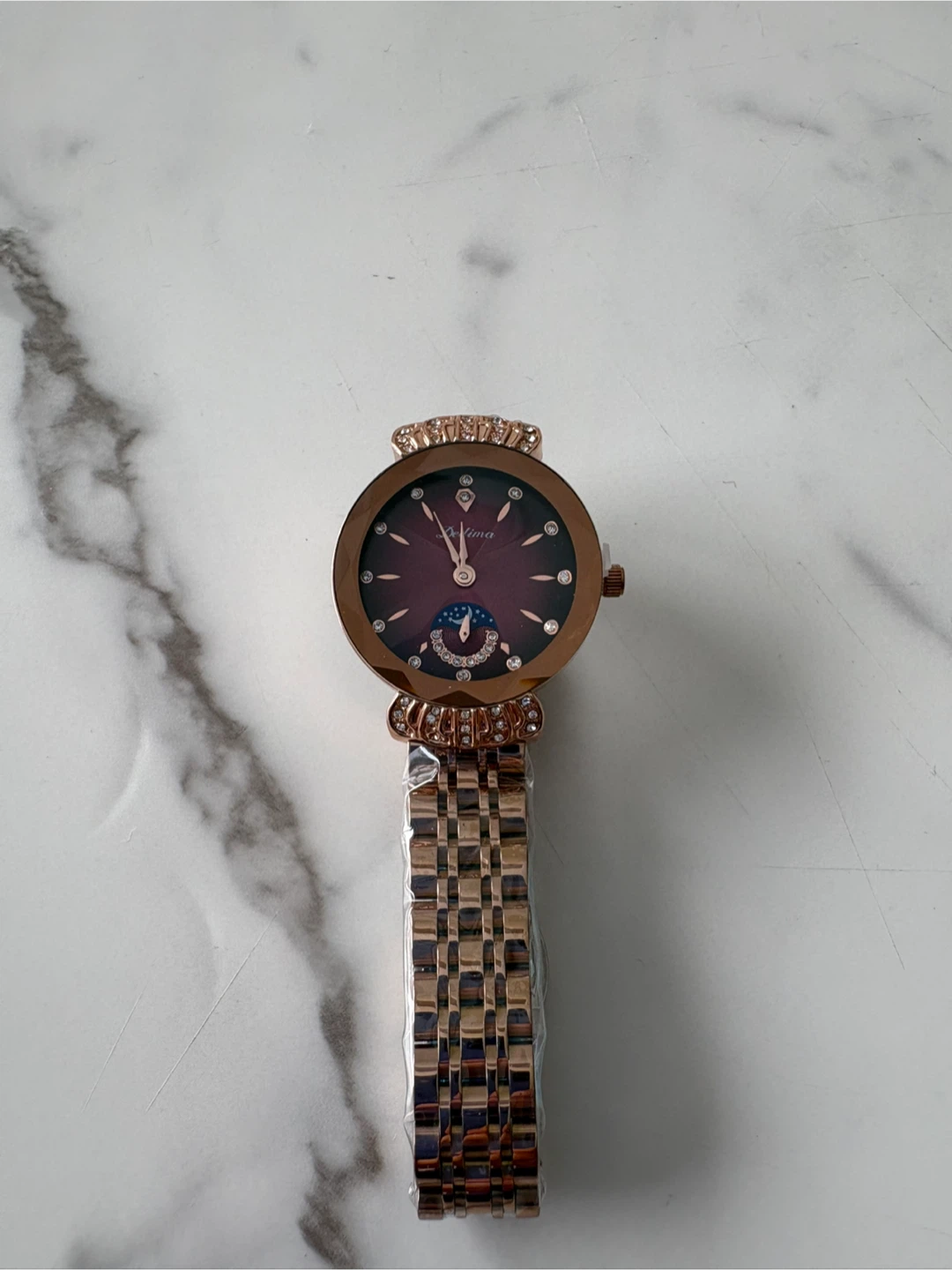 DEDIMA Rose Gold Women’s Watch – Crystal Dial – Boxed - photo 2