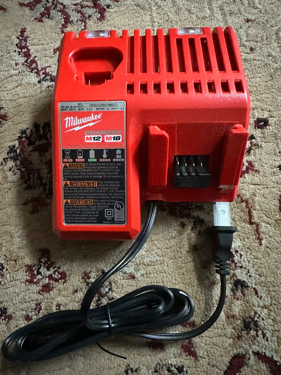 Milwaukee M12 M18 Battery Charger