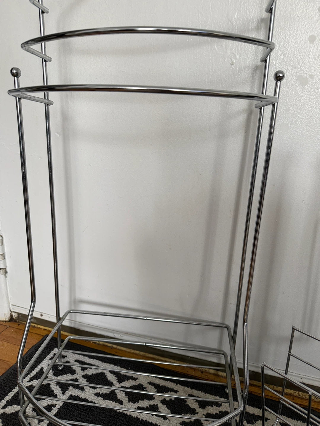 Chrome Towel Rack and Magazine Stand - photo 3