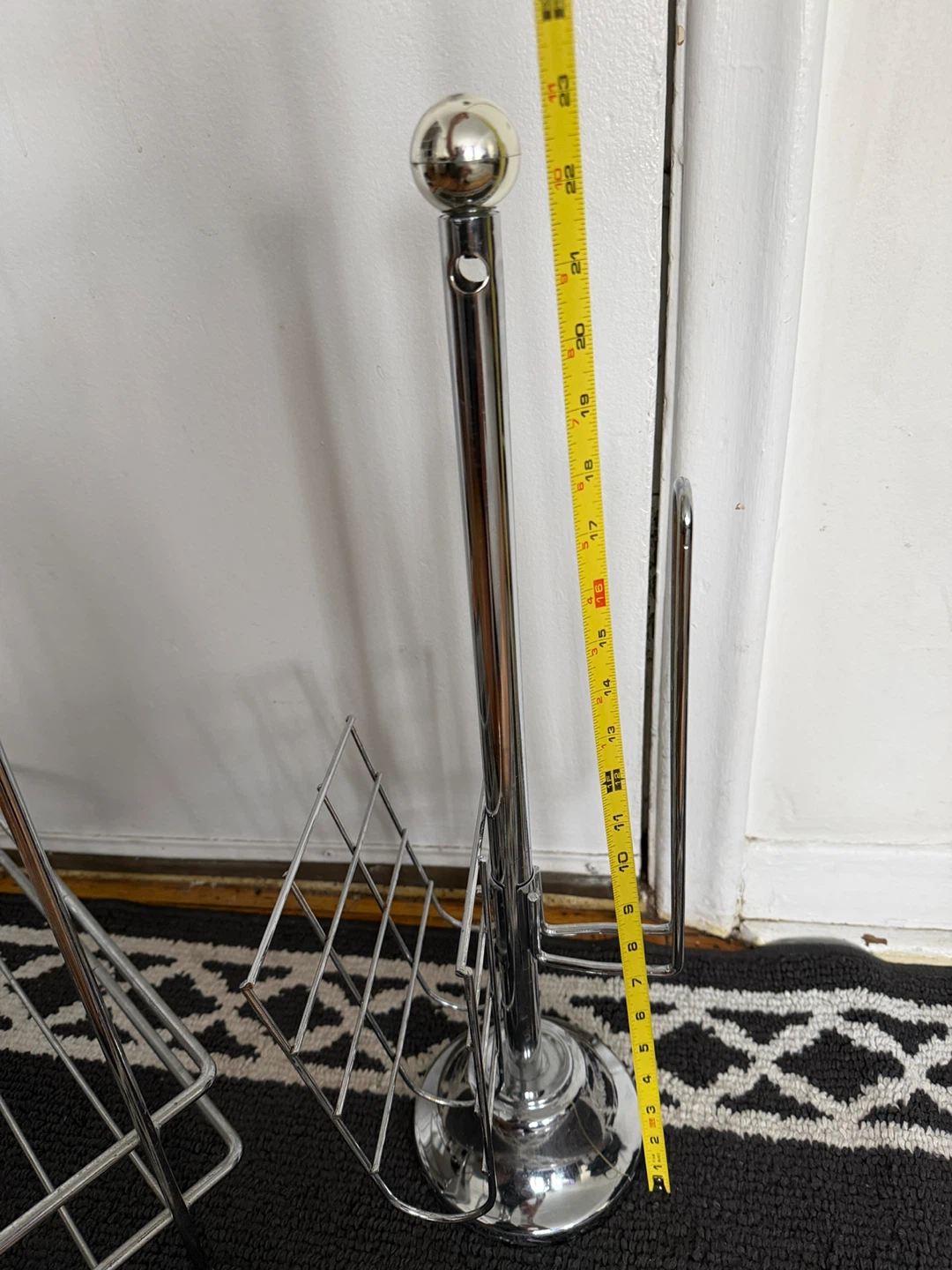 Chrome Towel Rack and Magazine Stand - photo 4